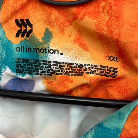 All in Motion Orange and Blue Casual Button Down Shirt - Picture 5 of 6